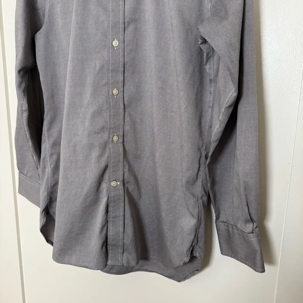 Polo Ralph Lauren Shirt Mens Sz 15.5 32/33 Gray Slim Fit Preppy Career Office